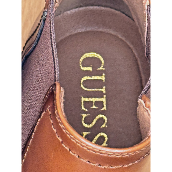 NEW Guess GMSYLEM-R 701 Brown Pull On Dress Chelsea Boots Size 8.5 M Fancy main image 10